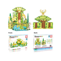 PicassoTiles Safari Magnet Tile Building Blocks with 8 Magnetic Animals