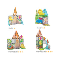 PicassoTiles Dino World Magnetic Tiles Adventure Set - 38 Pieces