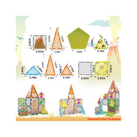 PicassoTiles Dino World Magnetic Tiles Adventure Set - 38 Pieces