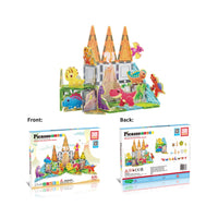 PicassoTiles Dino World Magnetic Tiles Adventure Set - 38 Pieces