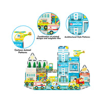 PicassoTiles Metro City Magnetic Marvels Playset