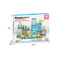 PicassoTiles Metro City Magnetic Marvels Playset