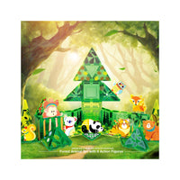 PicassoTiles 56 Piece Forest Animal Magnet Tile Building Blocks Toy Set