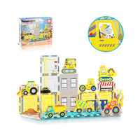 PicassoTiles Construction Crew Magnetic Building Blocks Set