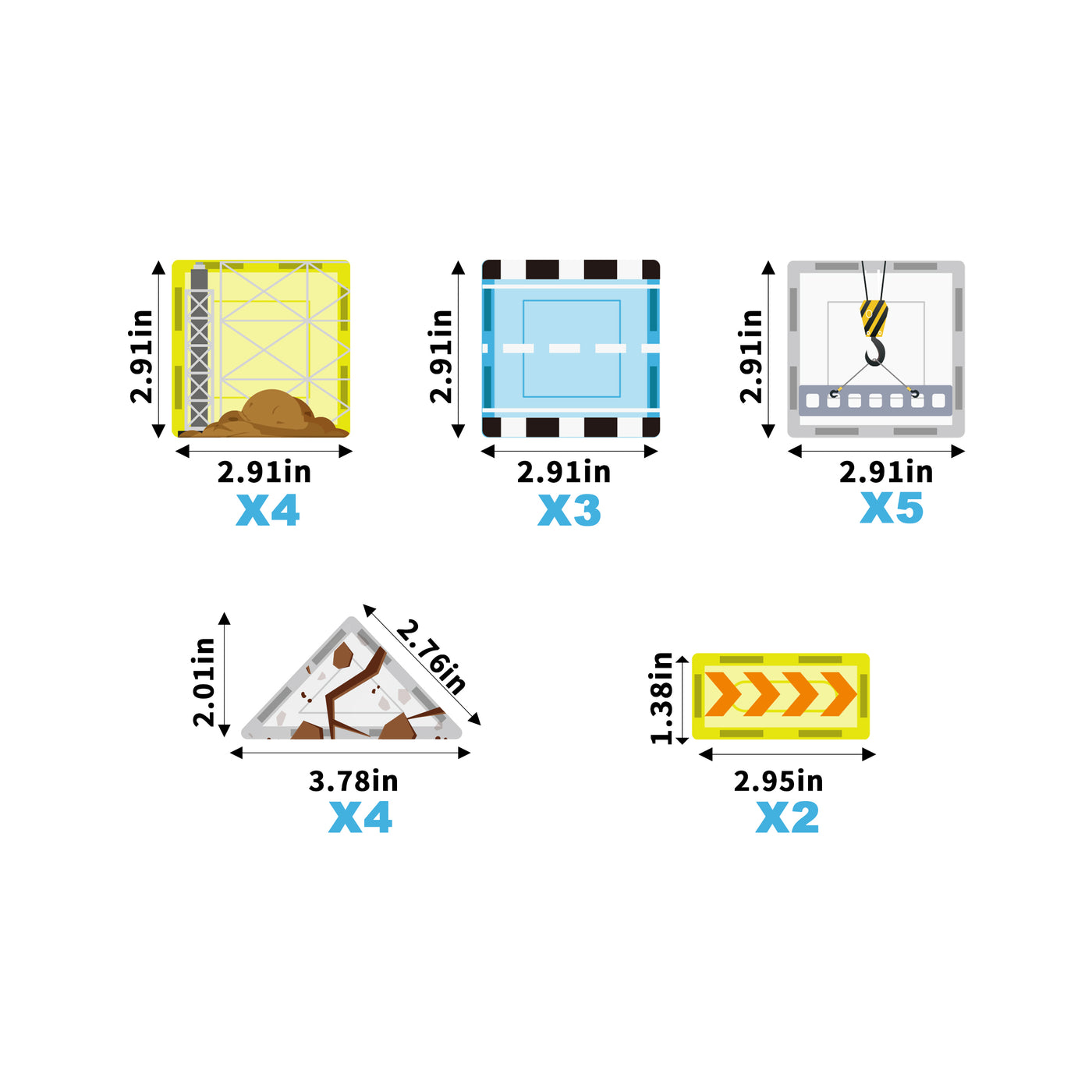 PicassoTiles Construction Crew Magnetic Building Blocks Set