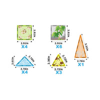 PicassoTiles Magnet Tiles 26pcs Building Blocks Dinosaur World Themed Playset