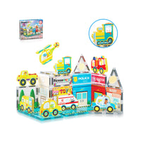 PicassoTiles Metro City Magnetic Tile Playset