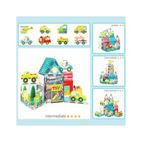PicassoTiles Metro City Magnetic Tile Playset