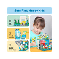PicassoTiles Metro City Magnetic Tile Playset