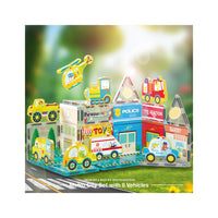 PicassoTiles Metro City Magnetic Tile Playset