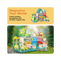 PicassoTiles Metro City Magnetic Tile Playset