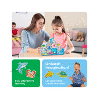 PicassoTiles 26 Piece Marine World Magnetic Toy with Ocean Characters