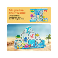 PicassoTiles 26 Piece Marine World Magnetic Toy with Ocean Characters