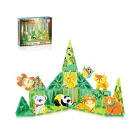 PicassoTiles 26 Piece Forest Animal Magnet Tile Building Blocks Set