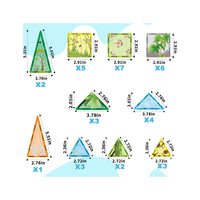 PicassoTiles Dinosaur & Safari Set - 52 Pieces