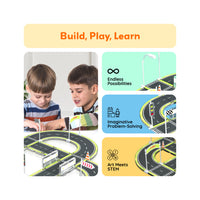 PicassoTiles Magnet Racetrack Building Toy Set with Accessories