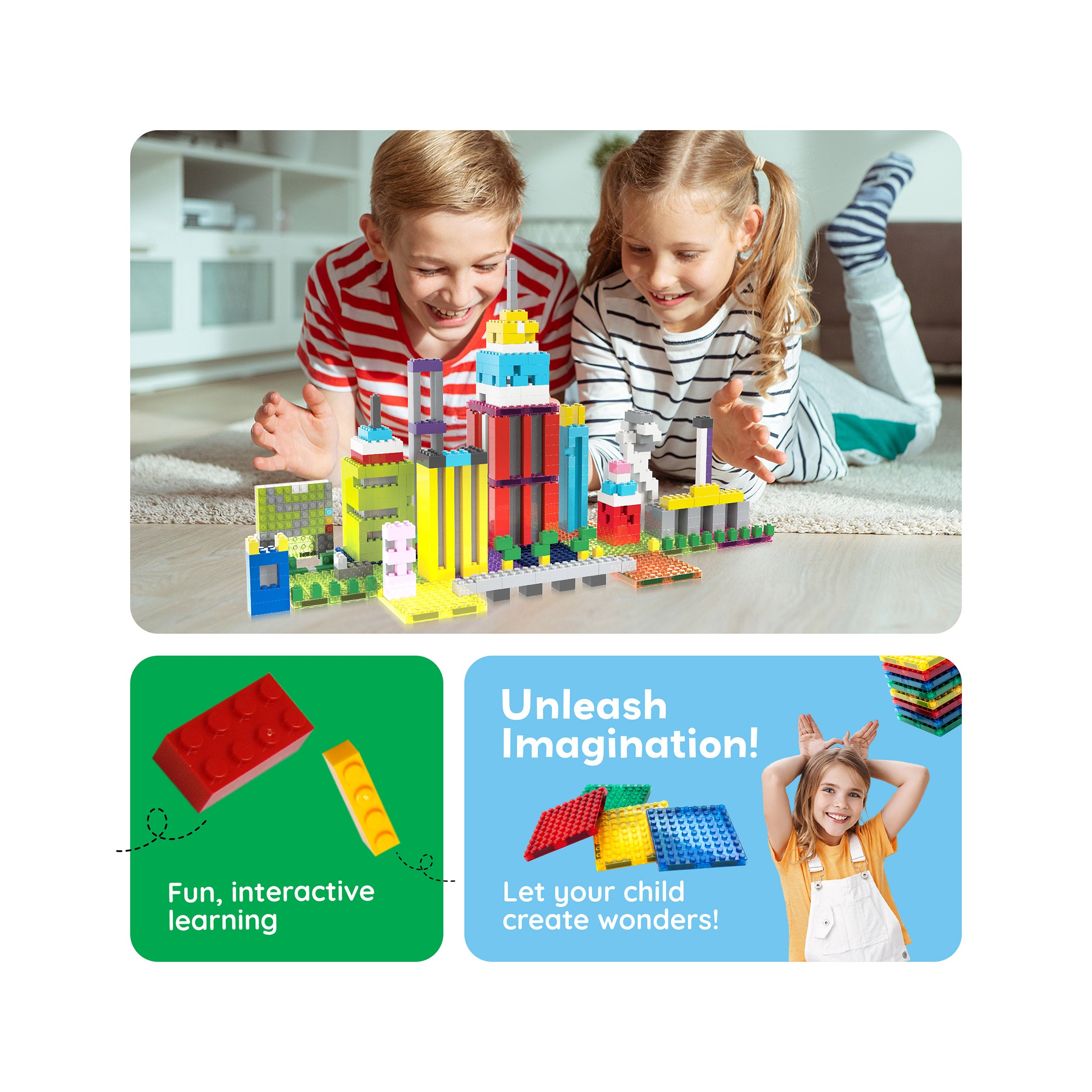 PicassoTiles 1016pc Magnetic Brick and Tiles Combo Set