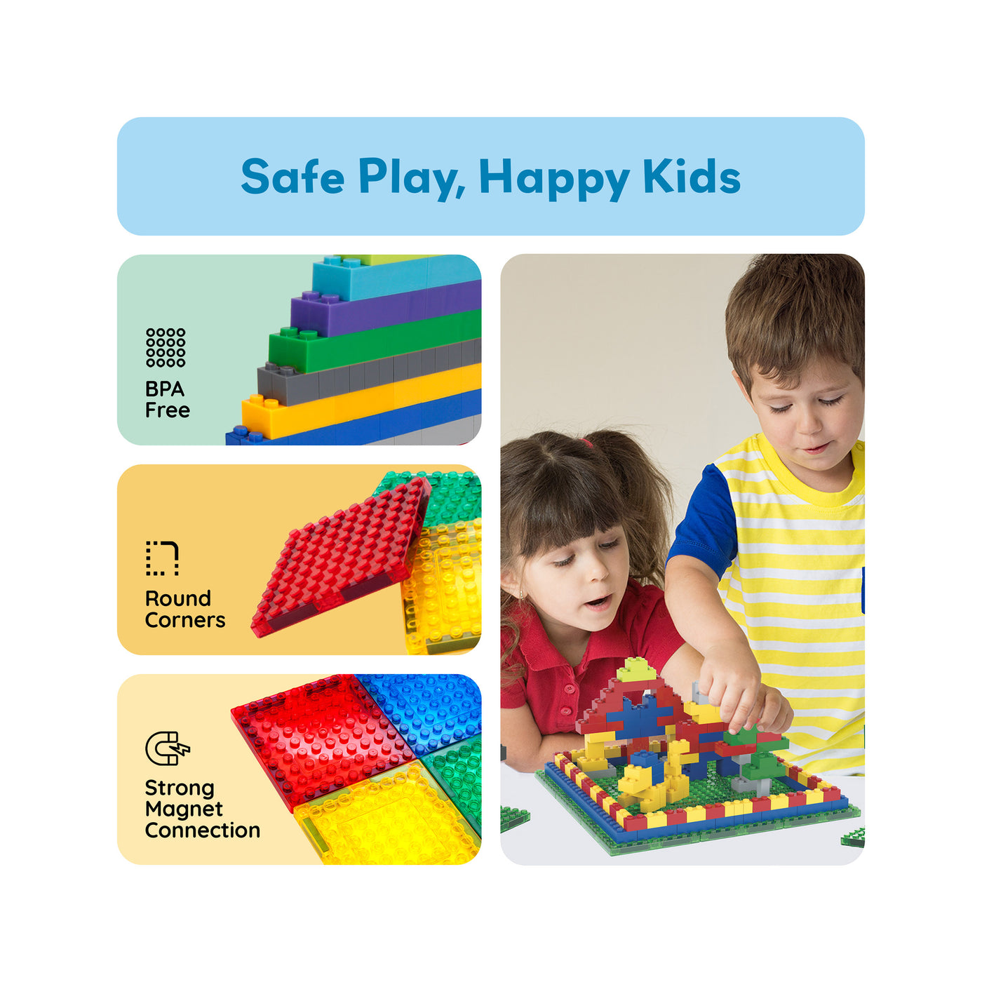 PicassoTiles 1016pc Magnetic Brick and Tiles Combo Set