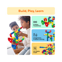PicassoTiles Tube Building Block w/Musical Kit Pipes Puzzle Toy Set