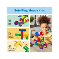 PicassoTiles Tube Building Block w/Musical Kit Pipes Puzzle Toy Set