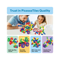 PicassoTiles Tube Building Block w/Musical Kit Pipes Puzzle Toy Set