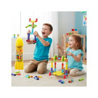 PicassoTiles 50pc Pipe Tube Construction Building Set