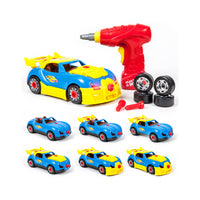 PicassoTiles LED Race Car Take-Apart Kit with Toy Drill