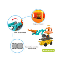 PicassoTiles Magnet Tiles Building Block 2in1 Vehicle Brick Playset