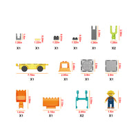 PicassoTiles Magnet Tiles Building Block 2in1 Vehicle Brick Playset