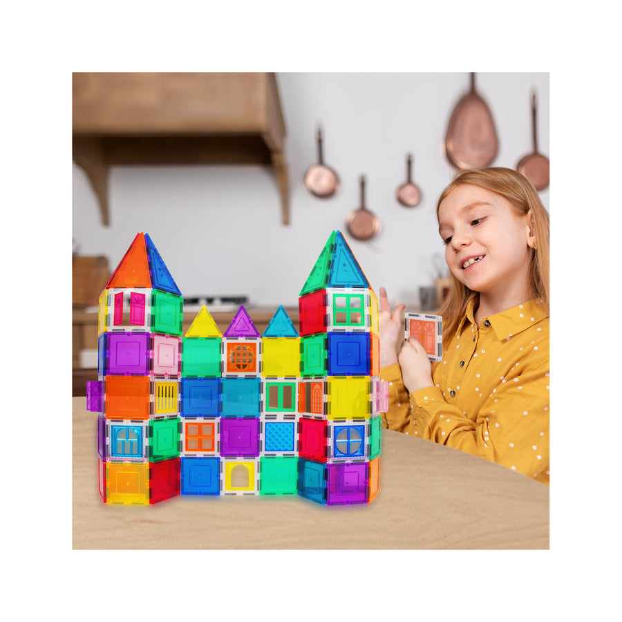 PicassoTiles 40pc Window and Door Magnetic Clip On Toy Set