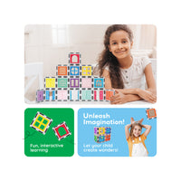 PicassoTiles 40pc Window and Door Magnetic Clip On Toy Set