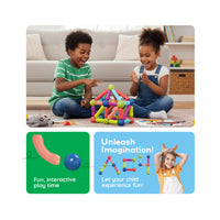 PicassoTiles 100 Piece Magnetic Stick Building Block Construction Set