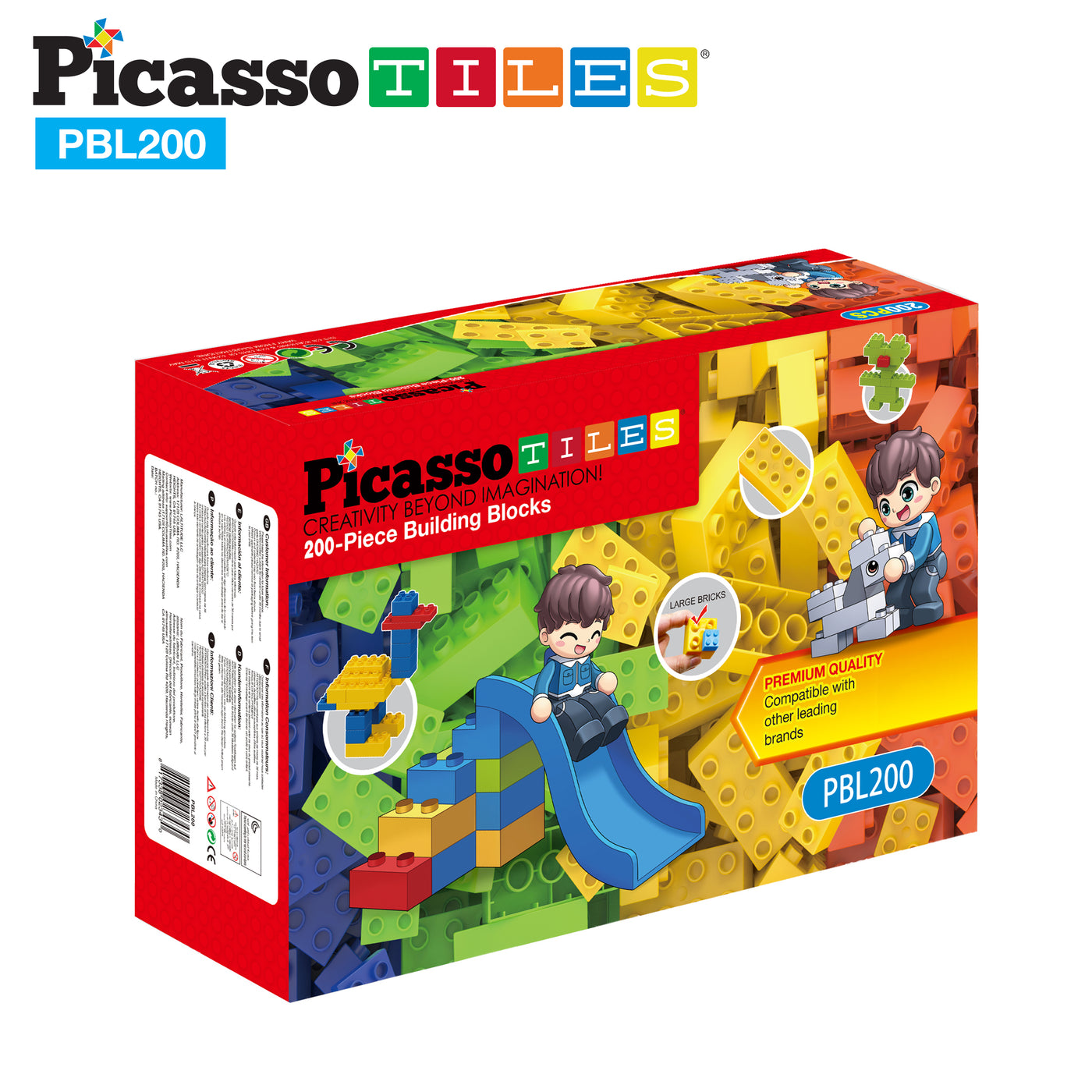PicassoTiles Large Colorful Building Brick Block Kit
