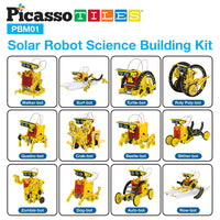 PicassoTiles 12-in-1 Solar Powered Space Robot Science Kit