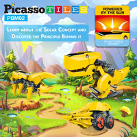 PicassoTiles 3-in-1 Solar Powered Dinosaur Robot Science Kit