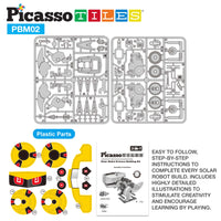 PicassoTiles 3-in-1 Solar Powered Dinosaur Robot Science Kit
