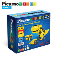PicassoTiles 3-in-1 Solar Powered Dinosaur Robot Science Kit