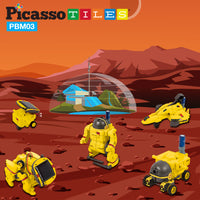 PicassoTiles 6-in-1 STEM Kids Solar Powered UFO Robot Science Kit
