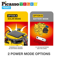 PicassoTiles 6-in-1 STEM Kids Solar Powered UFO Robot Science Kit