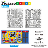 PicassoTiles 6-in-1 STEM Kids Solar Powered UFO Robot Science Kit
