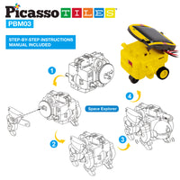 PicassoTiles 6-in-1 STEM Kids Solar Powered UFO Robot Science Kit