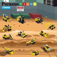 PicassoTiles Transformer Construction Robot Vehicle Block Kit PBM06