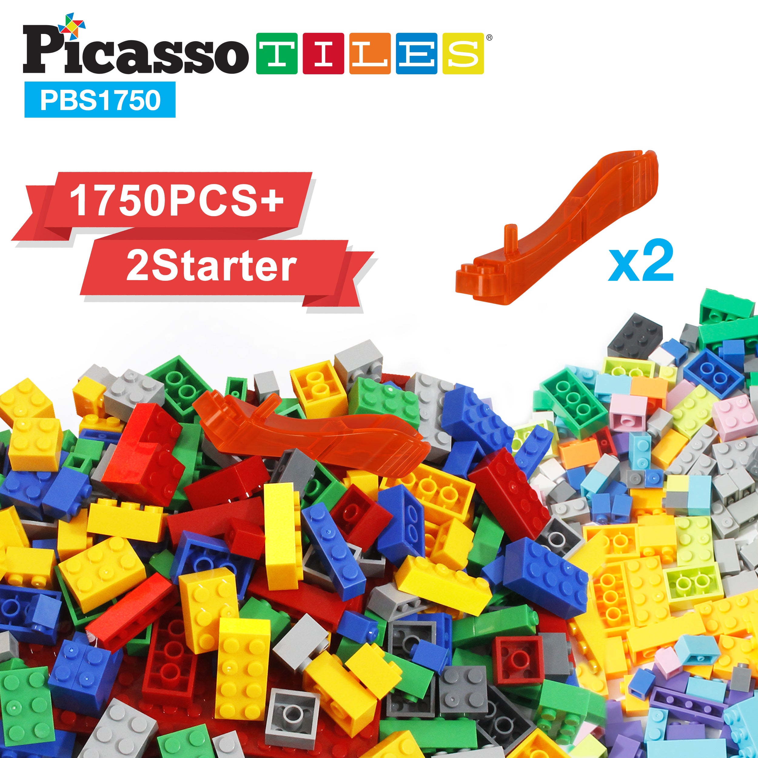 PicassoTiles 1750 Piece Building Brick Set