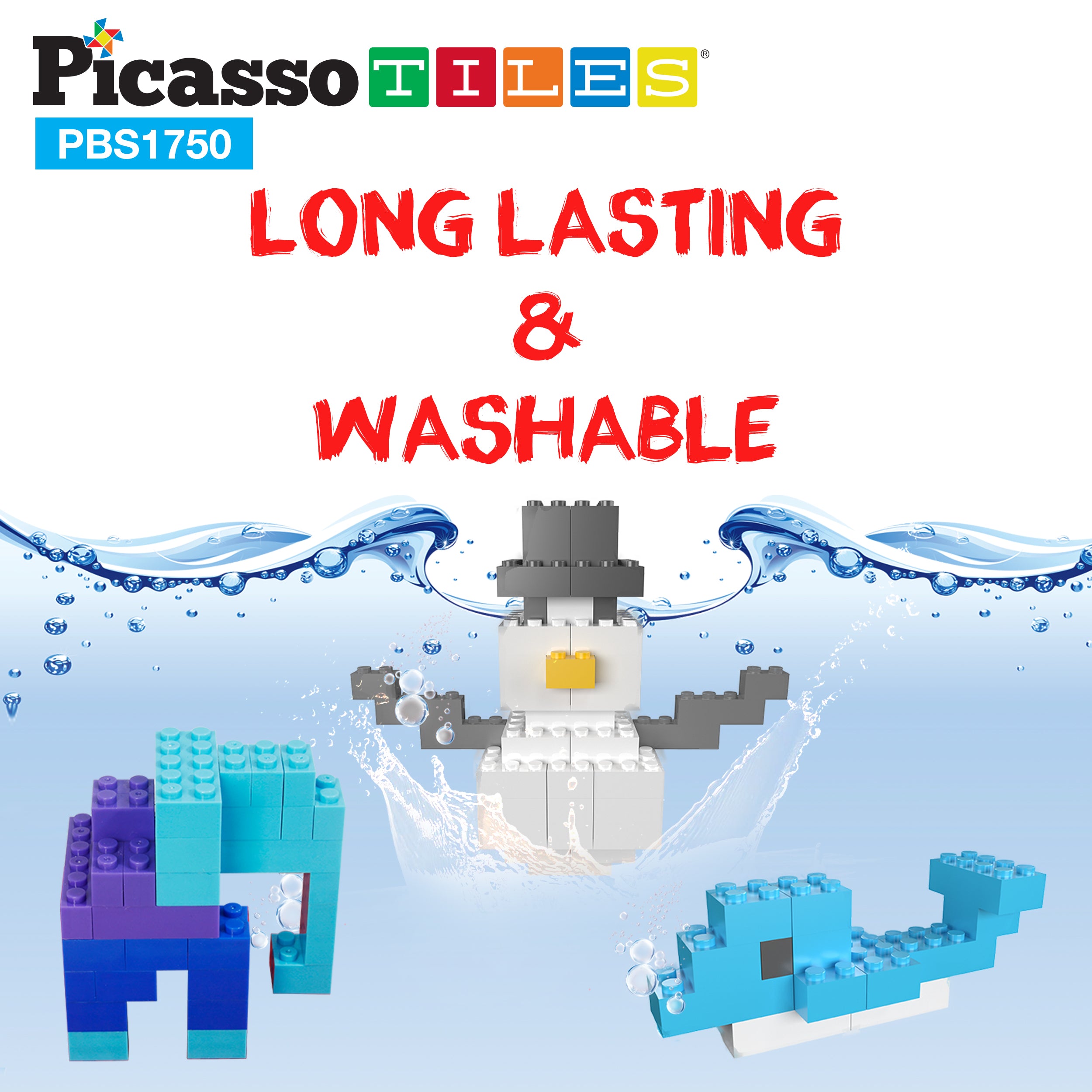 PicassoTiles 1750 Piece Building Brick Set