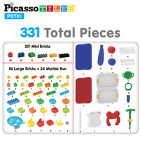 PicassoTiles Kids Building Block Activity Center Suitcase Table Set