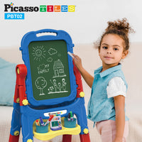 PicassoTiles 2-in-1 Easel Art Drawing Board with Accessories