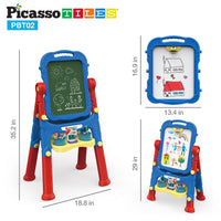 PicassoTiles 2-in-1 Easel Art Drawing Board with Accessories
