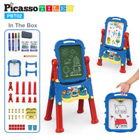 PicassoTiles 2-in-1 Easel Art Drawing Board with Accessories