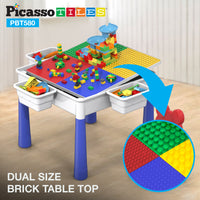 PicassoTiles Large Building Blocks Activity Center Table & Chair Set