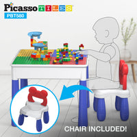 PicassoTiles Large Building Blocks Activity Center Table & Chair Set